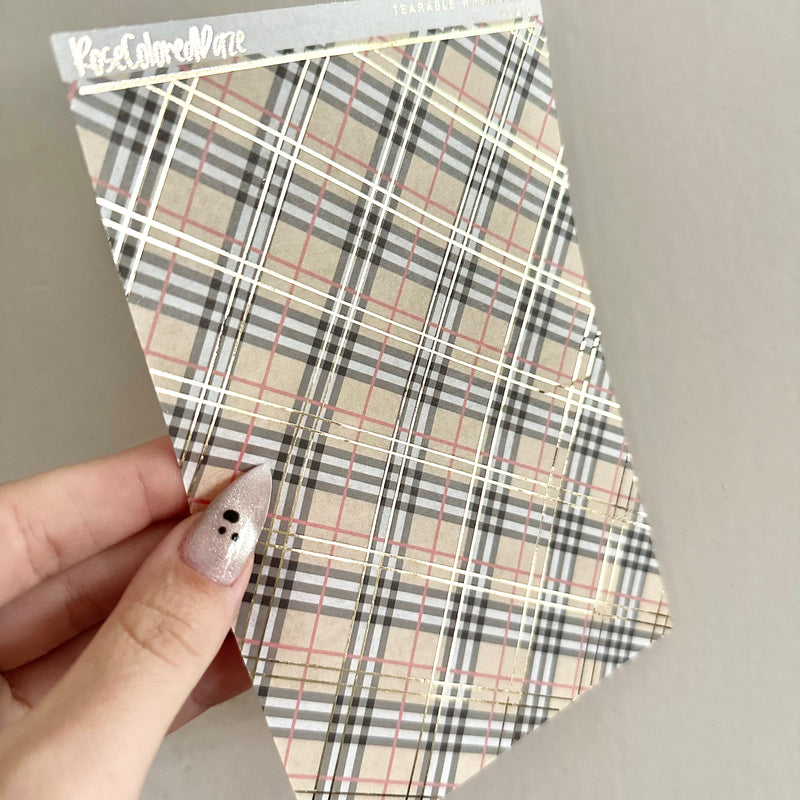 Washi Paper Stickers - Tearable Washi Page - Classic Holiday Plaids