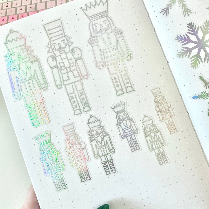 Foiled Full Page Deco Sheets - Nutcrackers