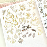 Foiled Full Page Deco Sheets - Holiday Doodles