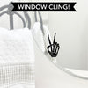 Window Cling - Skeleton Peace Sign