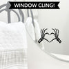 Window Cling - Skeleton Heart Hands