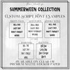 CUSTOM Script Sticker Sheets - Summerween Collection