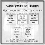 CUSTOM Script Sticker Sheets - Summerween Collection