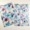 Washi Paper Tearable Stickers - Alcohol Ink Florals