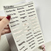 Foiled Stickers - Holiday Stickers - Old English Font