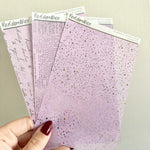 Washi Paper Stickers - Tearable Washi Page - Vintage Newspaper - Lavender Haze Collection