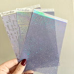 Washi Paper Stickers - Tearable Washi Page - Vintage Newspaper - Lavender Haze Collection