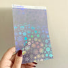 Washi Paper Stickers - Tearable Washi Page - Winter Snowflakes - Lavender Haze Collection