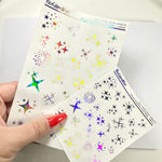 Foiled Full Page Deco Sheets - Sparkle Clusters