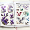 Transparent Matte Stickers - Fantasy Collection Dragons