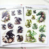 Transparent Matte Stickers - Fantasy Collection Dragons