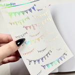 Foiled Full Page Deco Sheets - Doodle Bunting