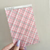 Washi Paper Stickers - Tearable Washi Page - Valentine's Day Plaids