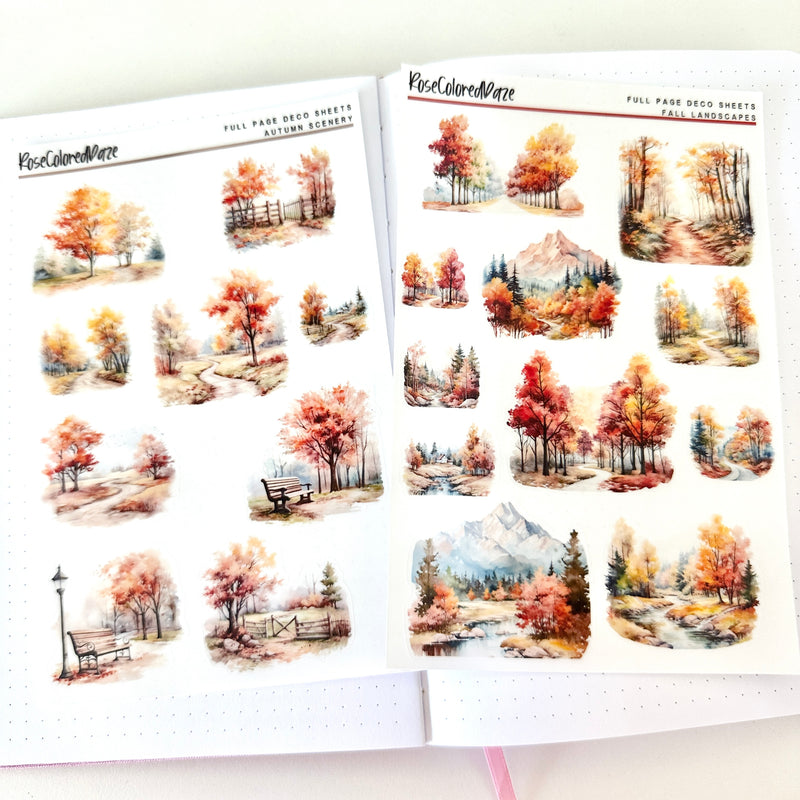 Transparent Matte Stickers - Autumn Collection