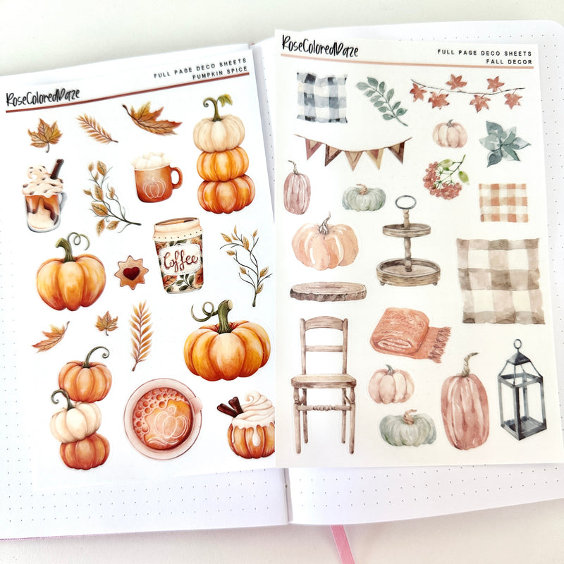 Transparent Matte Stickers - Autumn Collection