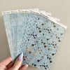 Washi Paper Stickers - Tearable Washi Page - Doodle Hearts - Soft Spring Pastels