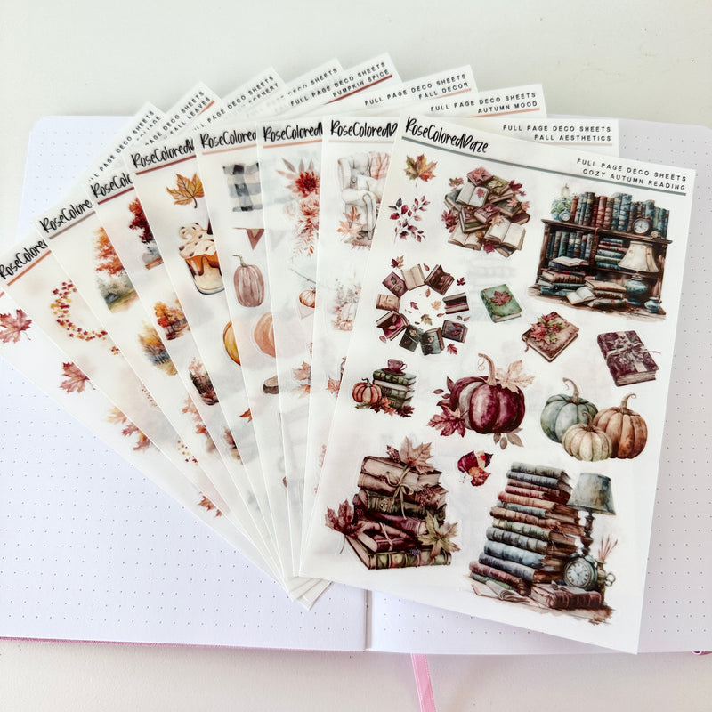 Transparent Matte Stickers - Autumn Collection