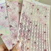 Washi Paper Stickers - Washi Strips - Scallop Webs