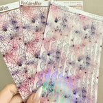 Washi Paper Stickers - Washi Strips - Scallop Webs