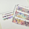 Washi Paper Stickers - Washi Strips - Scallop Webs