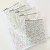 Washi Paper Tearable Stickers - Quarter Sheet Size - Spring Blooms