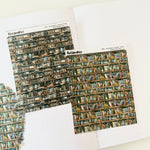 Washi Paper Tearable Stickers - Quarter Sheet Size - Bookshelves