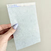 Washi Paper Stickers - Tearable Washi Page - Polka Dots - Winter Blues Collection