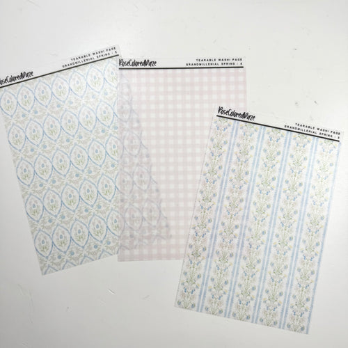 Washi Paper Tearable Stickers - Grandmillenial Spring