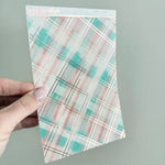 Washi Paper Stickers - Tearable Washi Page - Spring Plaids