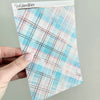 Washi Paper Stickers - Tearable Washi Page - Spring Plaids