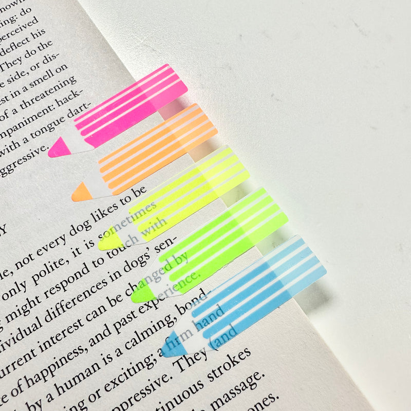 Translucent Page Flags - Neon Pencil