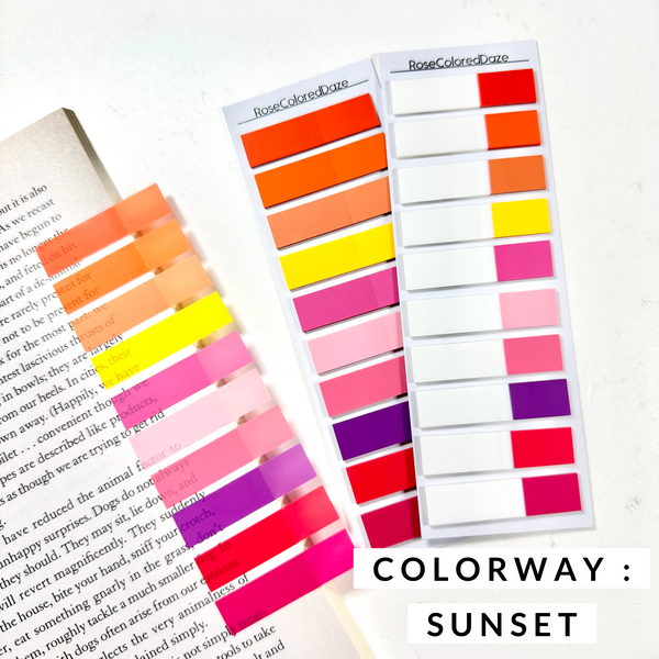 Translucent Page Flags - Summer Collection - Set of 10 – Rose Colored Daze