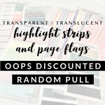 Transparent/Translucent Hightlight Strips and Page Flags OOPS DISCOUNTED - RANDOM PULL
