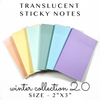 Translucent Sticky Notes - The Winter Collection 2.0 - 2x3"