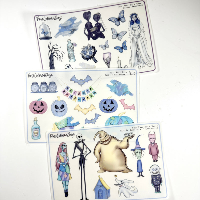 Full Page Deco Sheets - 2022 Halloween/Fall Sticker Sheets RERELEASE