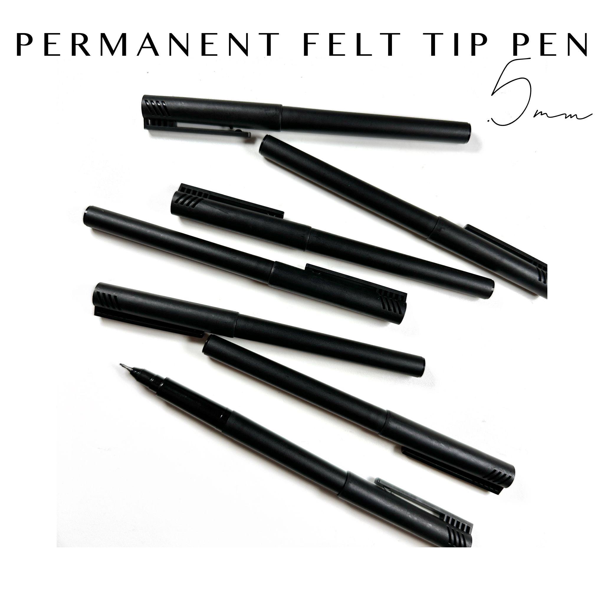 Permanent felt tip shop pens
