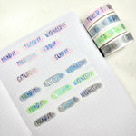Perforated Date Cover Washi Tape - Spooky Pastels - 15mm Watercolor Swatch