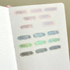 Perforated Date Cover Washi Tape - Spooky Pastels - 15mm Watercolor Swatch