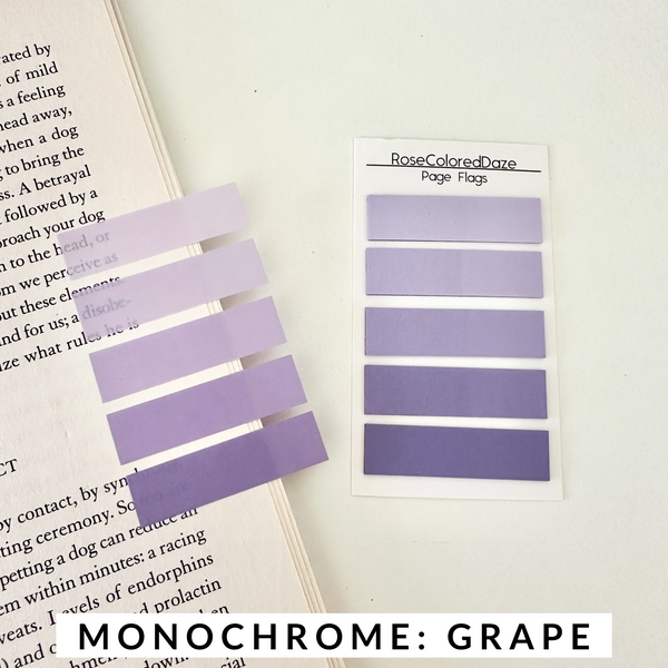 Translucent Page Flags - Monochromes and Neutrals Collection – Rose ...