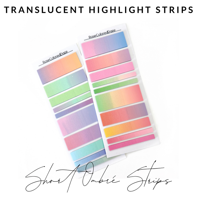 Translucent Highlight Strips - Short Ombre Strips
