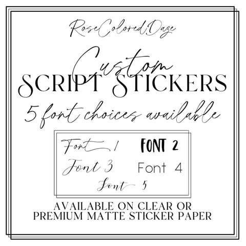 New 2024 Script Name Shadow Stickers - Personalized