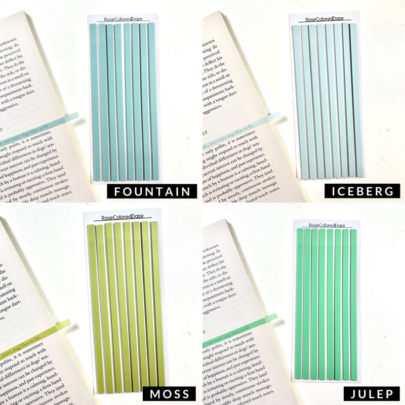 Long Hightlight Strip Sticky Notes - Single Colors - Fall Colors