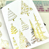 Foiled Full Page Deco Sheets - Doodle Trees