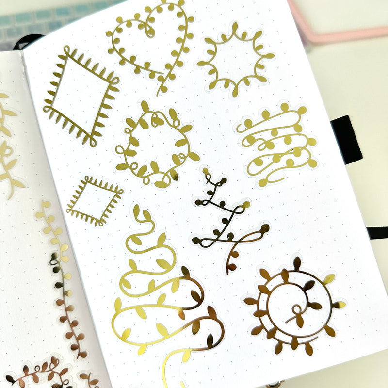 Foiled Full Page Deco Sheets - Holiday Lights