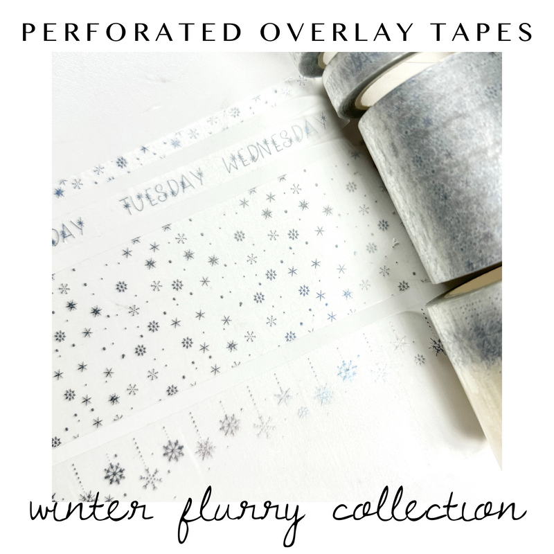 Perforated Overlay Tape- Winter Flurry Collection