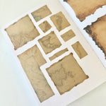 Craft Paper Sticker Sheets - Vintage Maps