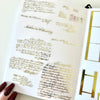 Foiled Full Page Deco Sheets - Vintage Scripts