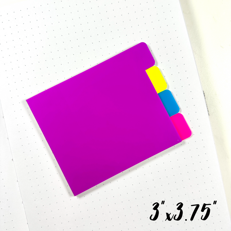 Translucent Sticky Notes Neon Tabbed Collection Rose Colored Daze