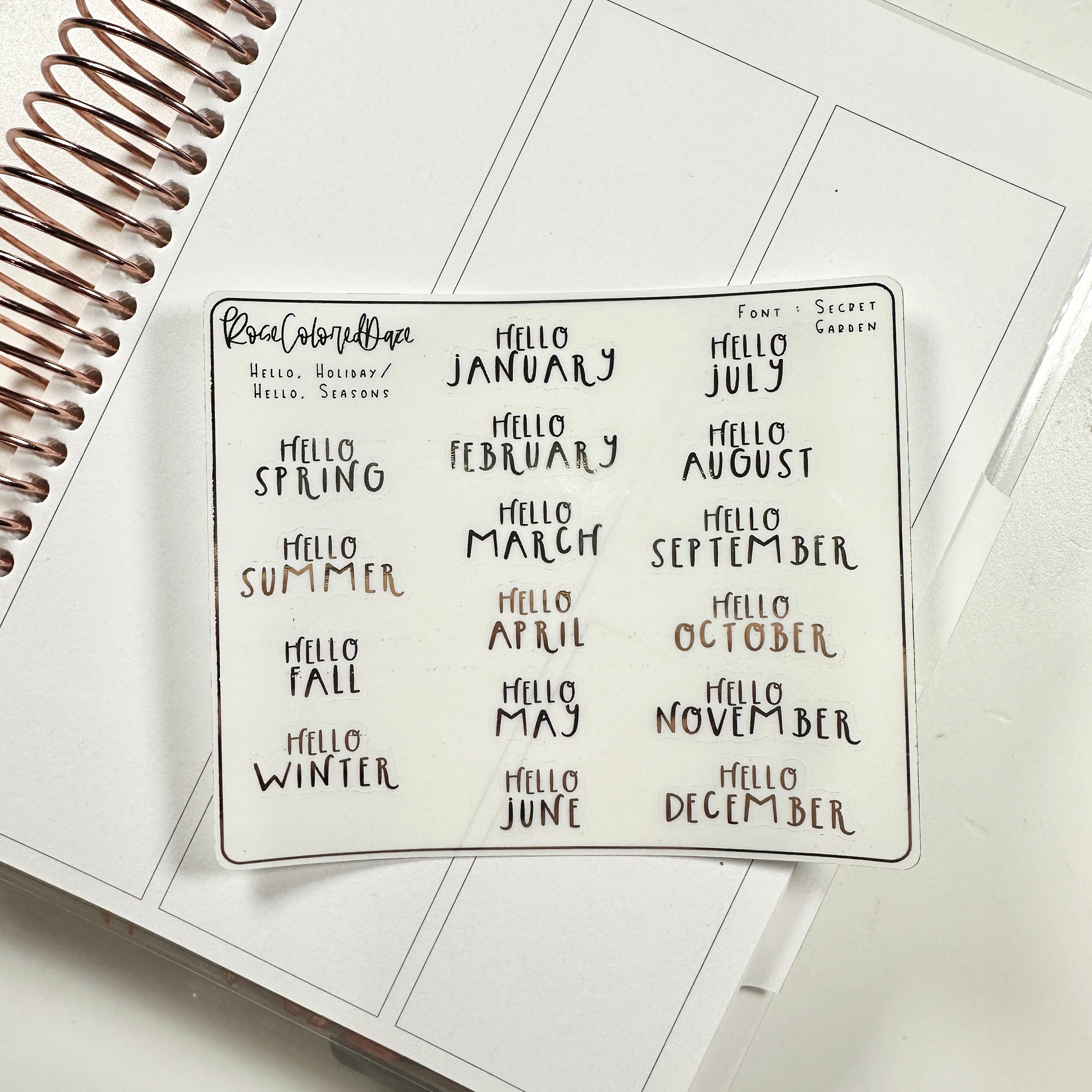 Hello Month 2 FOILED-