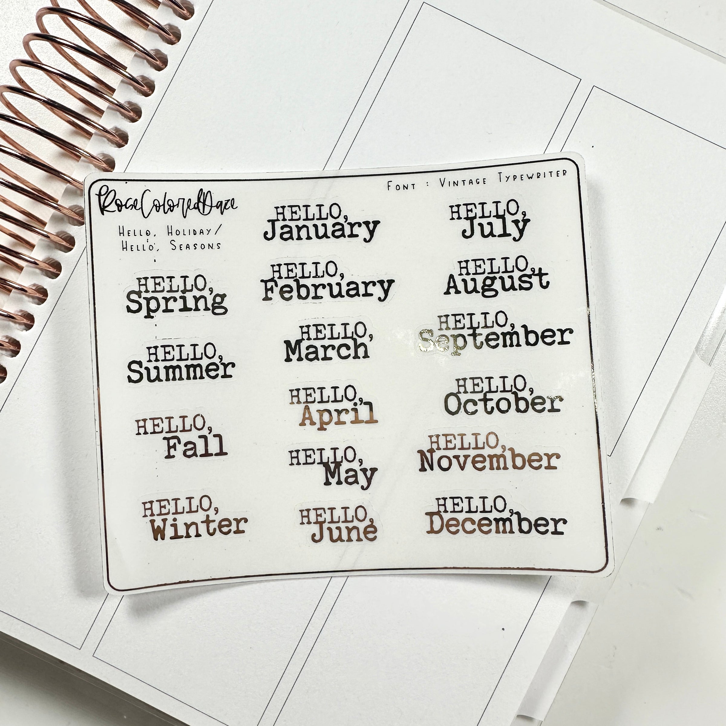 Hello Month 2 FOILED-